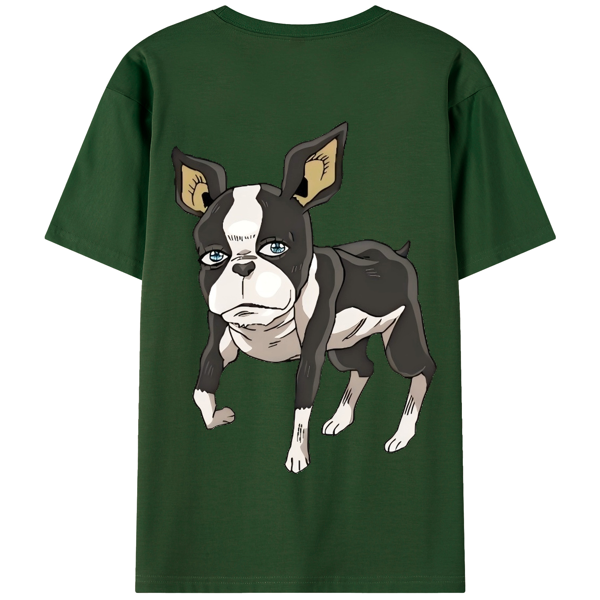 （画像用） ジョジョの奇妙な冒険 イギー JoJo's Bizarre Adventure Iggy 綿100％半袖Tシャツ（背面プリント）